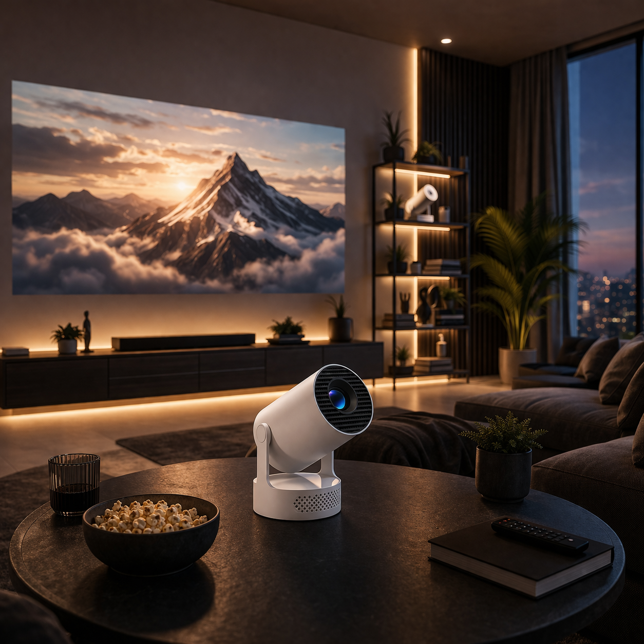 Projecteur LED Full HD Portable avec Wifi 5G et Bluetooth - 135"